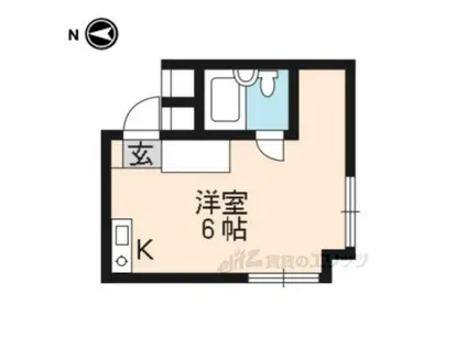 メゾン鷹ヶ峯(ワンルーム/3階)の間取り写真