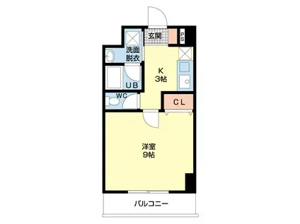 マンション彦根駅西(1K/7階)の間取り写真