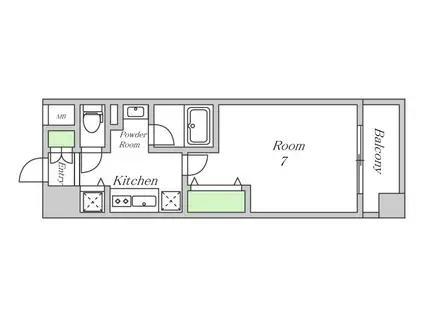 アーデン江坂(1K/12階)の間取り写真