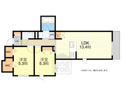 STELLA MAISON UEIKEDA(2LDK/2階)の間取り写真