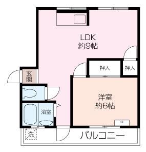 KATO B.L・サンハイム(1LDK/2階)の間取り写真