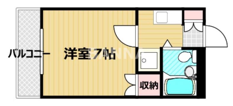 ハピネスコートII(1K/3階)の間取り写真