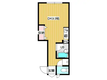 GINZA(ワンルーム/1階)の間取り写真