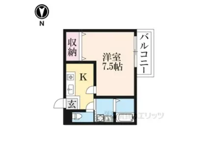 ハイツT&AⅡ(1K/1階)の間取り写真