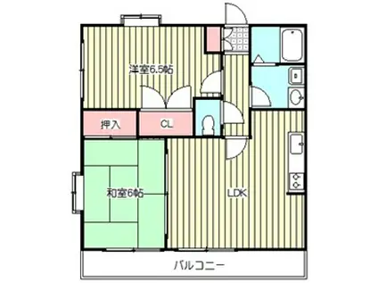 みなもとハイツ(2LDK/3階)の間取り写真