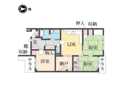 プラザ晴明館(3DK/1階)の間取り写真