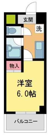 フラットコート中島(1K/1階)の間取り写真