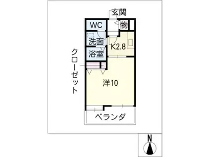 鵜の森レジデンス URBAN STAGE 30(1K/3階)の間取り写真