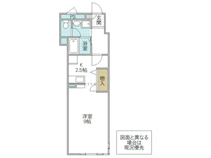 グラン・ドミール(1K/3階)の間取り写真