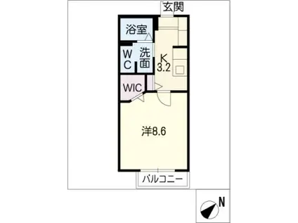 ファーシル ヒロ(1K/1階)の間取り写真