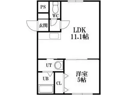 フォルム東札幌(1LDK/3階)の間取り写真