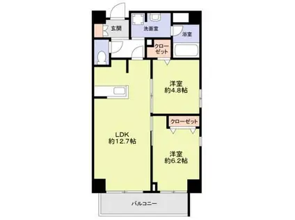 マーシスマルル(2LDK/3階)の間取り写真