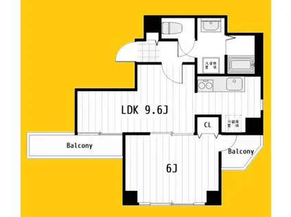 モンシャトー鶴見成和(1LDK/2階)の間取り写真