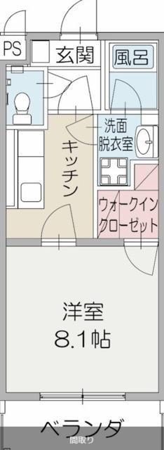 カーサ森下(1K/3階)の間取り写真