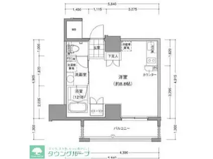 JP NOIE 小石川富坂(ワンルーム/2階)の間取り写真