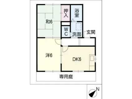 メゾンAI(2DK/1階)の間取り写真