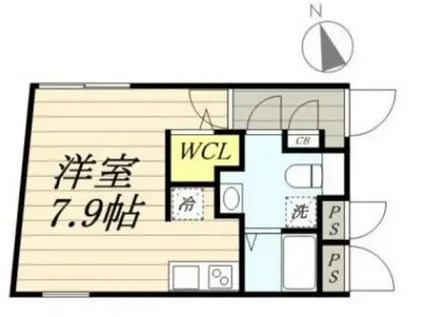 PASEO荻窪(ワンルーム/1階)の間取り写真