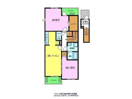 メゾンなでしこ(2LDK/2階)の間取り写真
