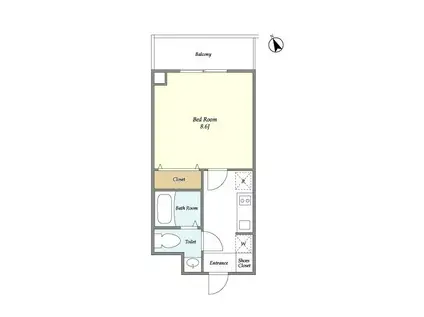 AYUTAKAII(1K/2階)の間取り写真