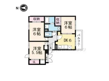 シティーコートSUMISHOII(3DK/3階)の間取り写真