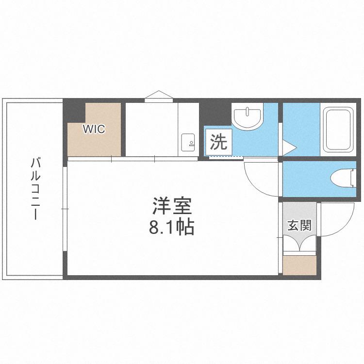 ユニッソン朝潮橋(1K/7階)の間取り写真