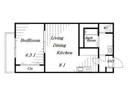 FOREST TERRACE CHIBADERA(1LDK/1階)の間取り写真
