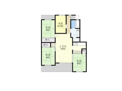 丸山5棟(4LDK/1階)の間取り写真