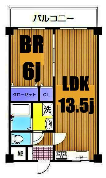 シェスタロワール(1LDK/2階)の間取り写真