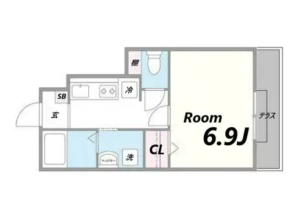 ヴィンヒル23(1K/1階)の間取り写真