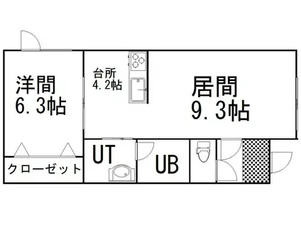 リレイションⅣ(1LDK/2階)の間取り写真