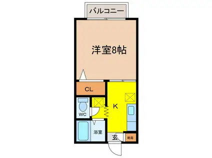 ピアッツア本庄(1K/2階)の間取り写真