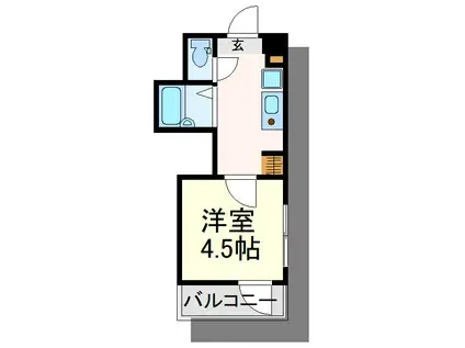 TIZ CARROT(1K/2階)の間取り写真