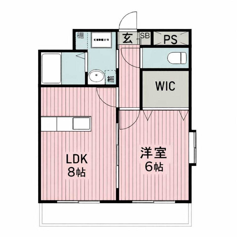 マリベール鶴島(1LDK/3階)の間取り写真