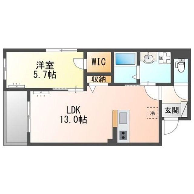 サンジュ(1LDK/3階)の間取り写真