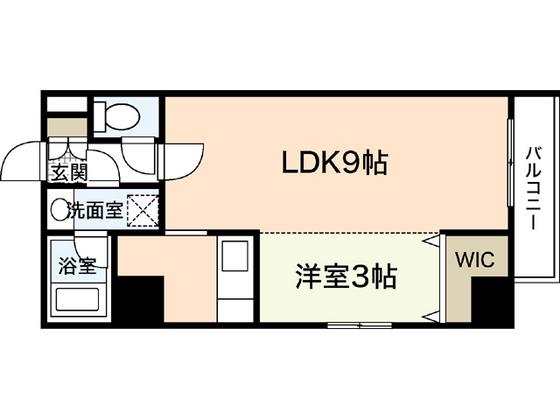 LST表町III(1LDK/8階)の間取り写真