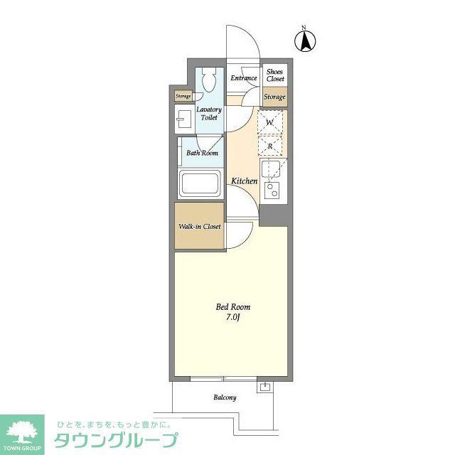 ミュプレ梅丘(1K/3階)の間取り写真