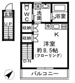 ディアコート東長崎(ワンルーム/2階)の間取り写真