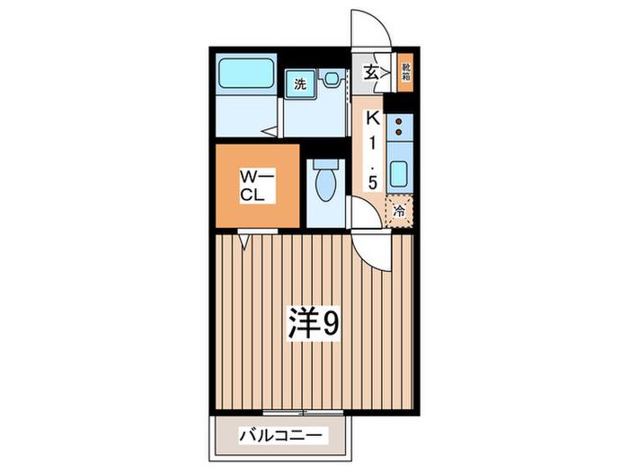 エミネンス(1K/1階)の間取り写真