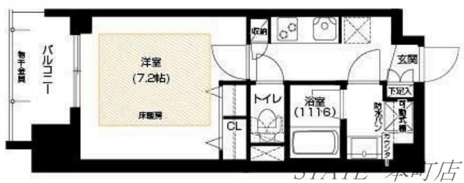 アーバネックス谷町II(1K/10階)の間取り写真