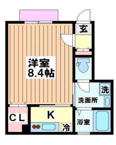 オーガスタ杉並 当社管理物件(1K/1階)の間取り写真