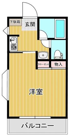 グリーンヒル青山(1K/2階)の間取り写真