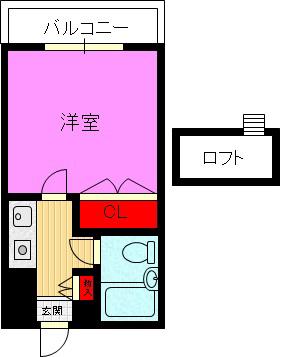 エスシー鴻池(1K/3階)の間取り写真