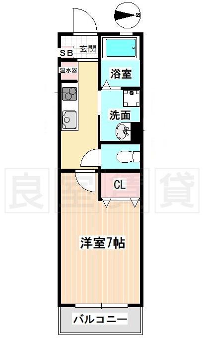 ブランメゾン吹上(1K/1階)の間取り写真