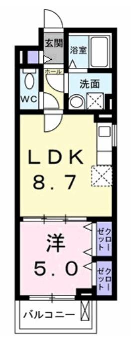 ソフィアコート加古川(1LDK/3階)の間取り写真