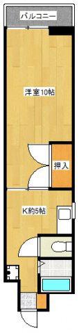 第1今田ビル(1K/5階)の間取り写真