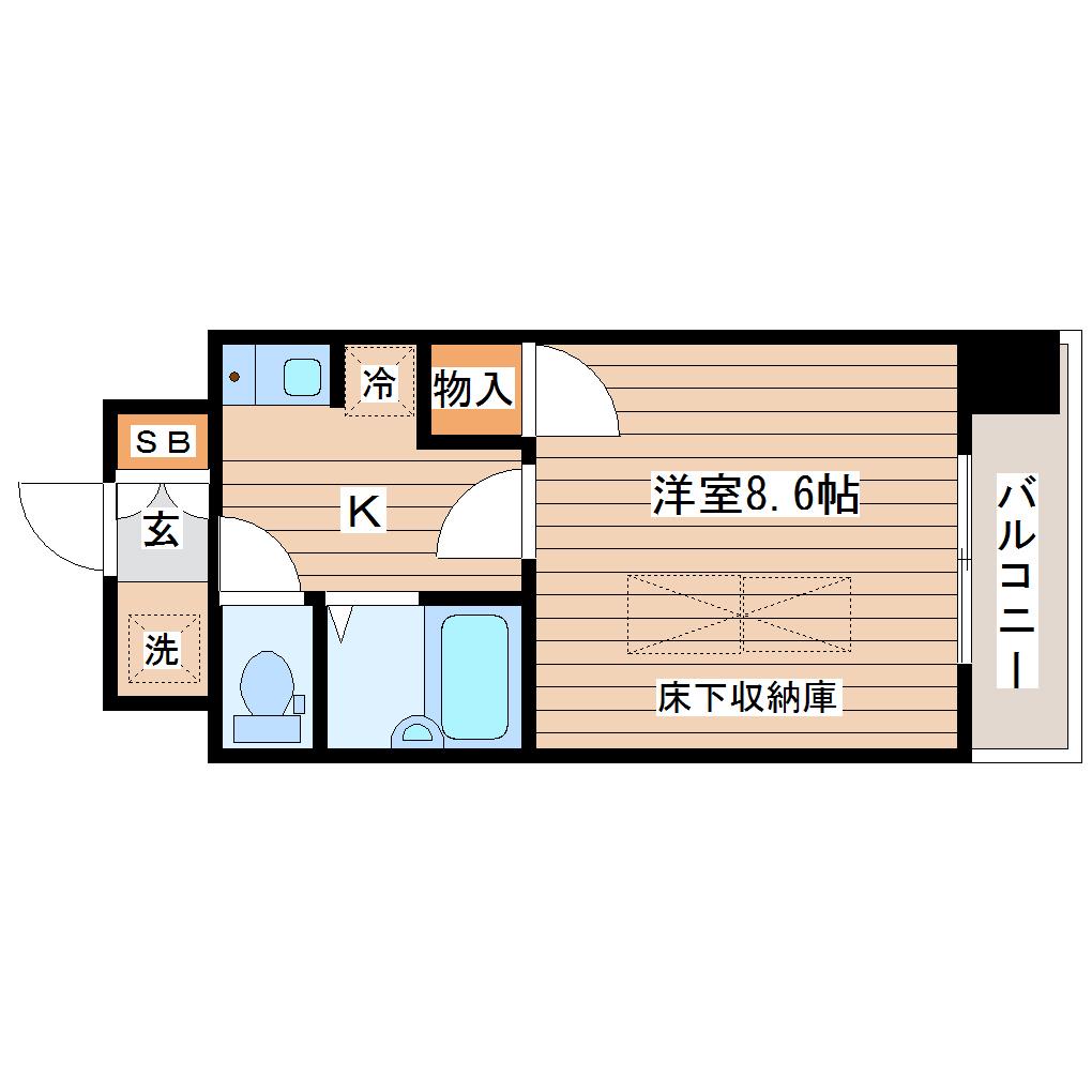 ルーメスト原町(1K/2階)の間取り写真