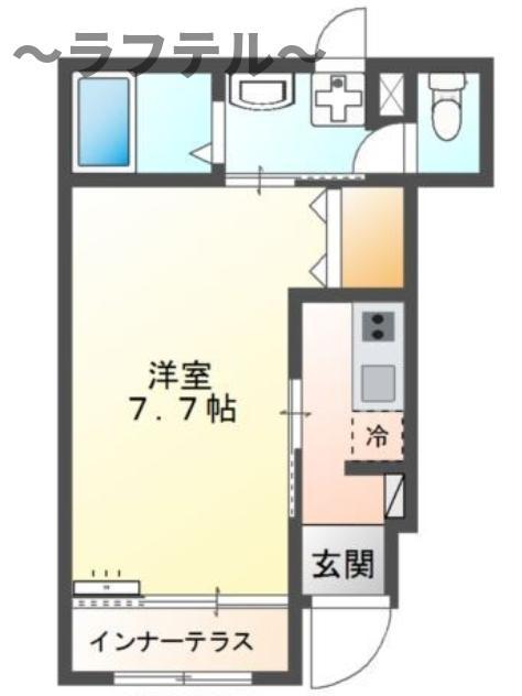 所沢市小手指町アパート工事(1K/1階)の間取り写真