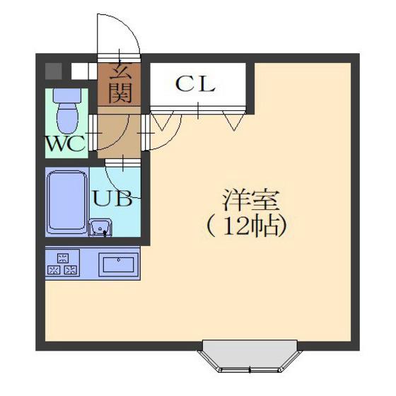 クレステージ宮前(1K/3階)の間取り写真