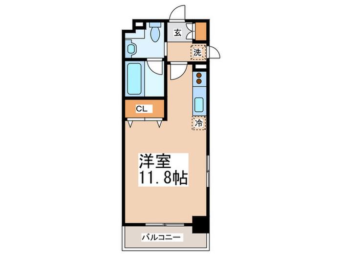 コンフォール・パレス(ワンルーム/6階)の間取り写真