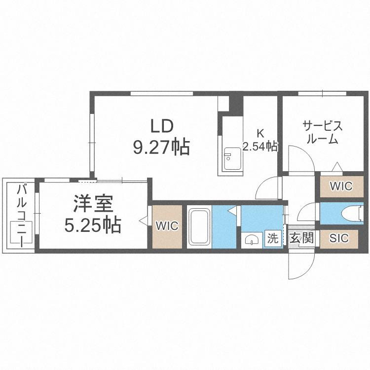 510コンペテツォーネ(2LDK/4階)の間取り写真